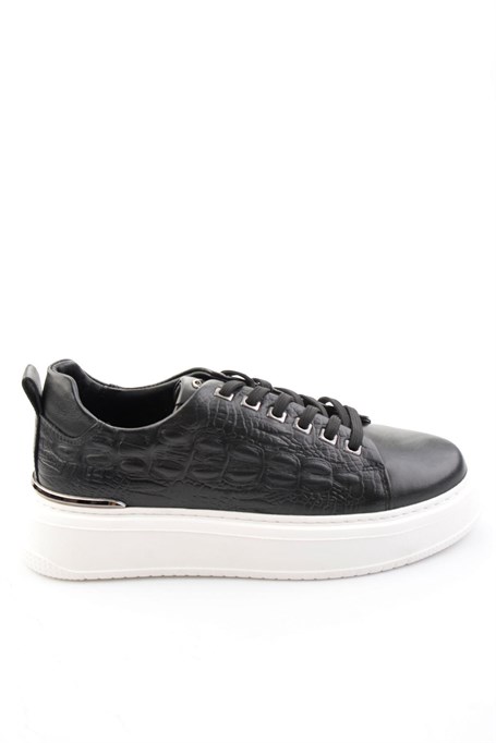 Kahve Hakiki Deri Erkek Sneaker E01398071043