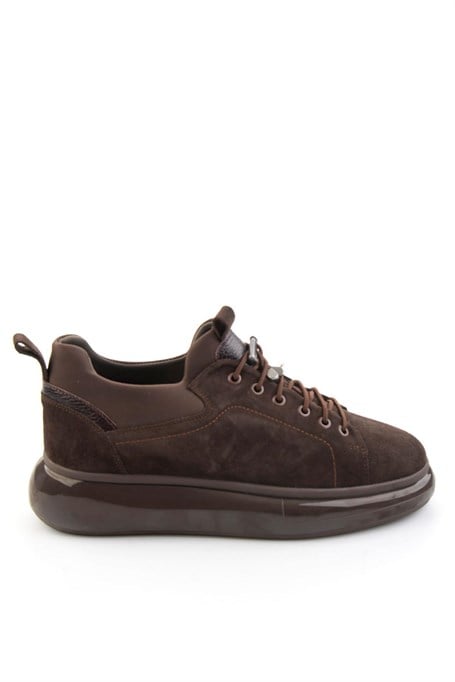 Kahve Hakiki Deri Erkek Sneaker E01401083202