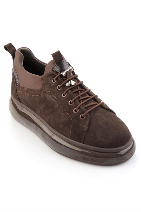 Kahve Hakiki Deri Erkek Sneaker E01401083202