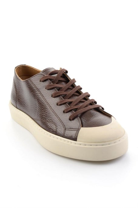 Kahve Hakiki Deri Erkek Sneaker E01549003440
