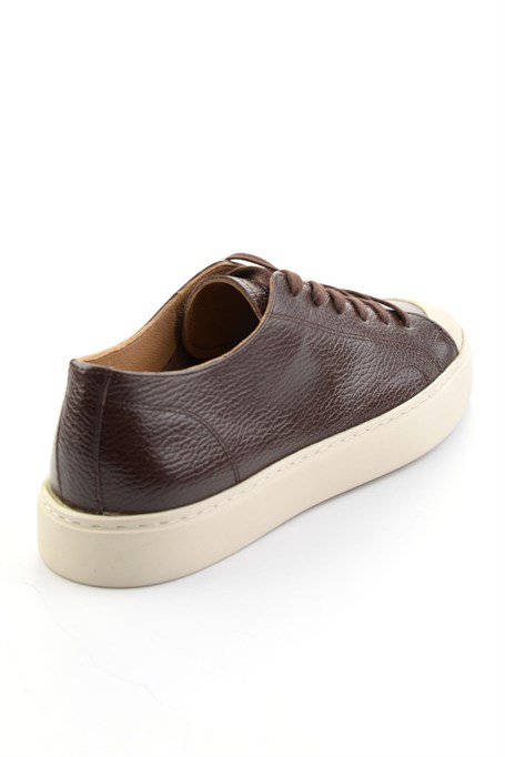 Kahve Hakiki Deri Erkek Sneaker E01549003440