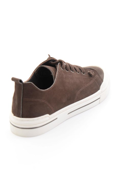 Kahve Hakiki Deri Erkek Sneaker E01585773401