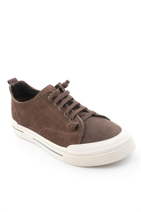 Kahve Hakiki Deri Erkek Sneaker E01585773401