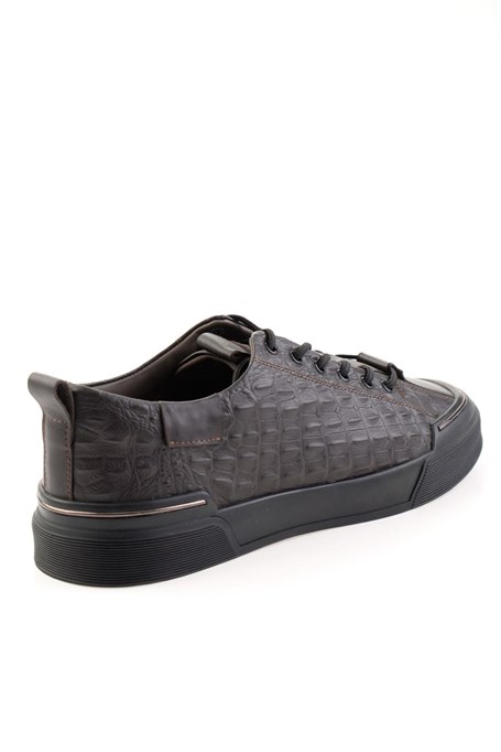 Kahve Hakiki Deri Erkek Sneaker E01604238503