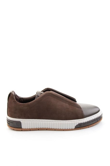 Kahve Hakiki Deri Erkek Sneaker E01610000603