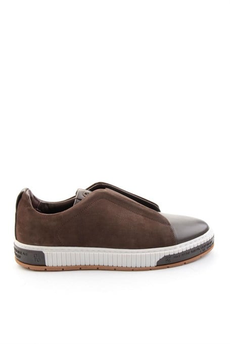 Kahve Hakiki Deri Erkek Sneaker E01610000603
