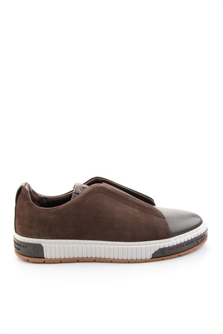 Kahve Hakiki Deri Erkek Sneaker E01610000603