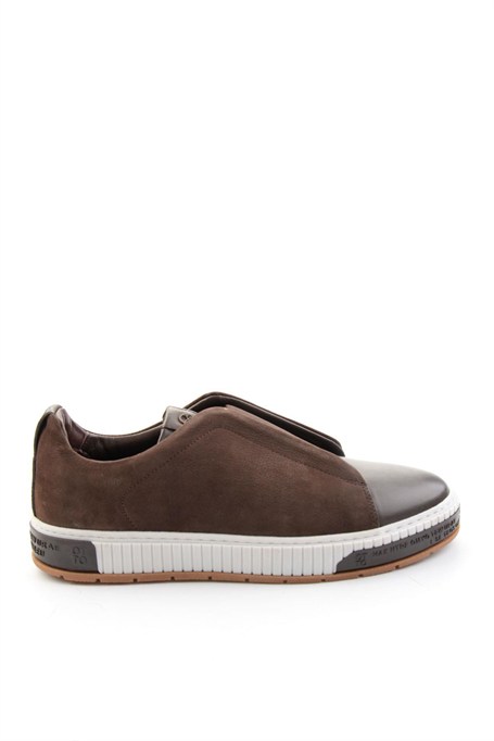 Kahve Hakiki Deri Erkek Sneaker E01610000603