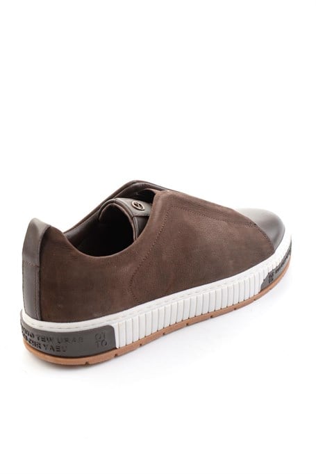 Kahve Hakiki Deri Erkek Sneaker E01610000603