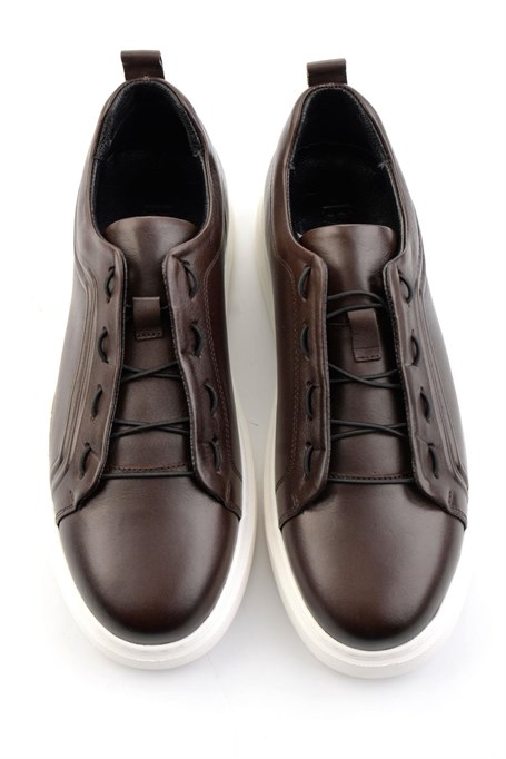 Kahve Hakiki Deri Erkek Sneaker E01700178003