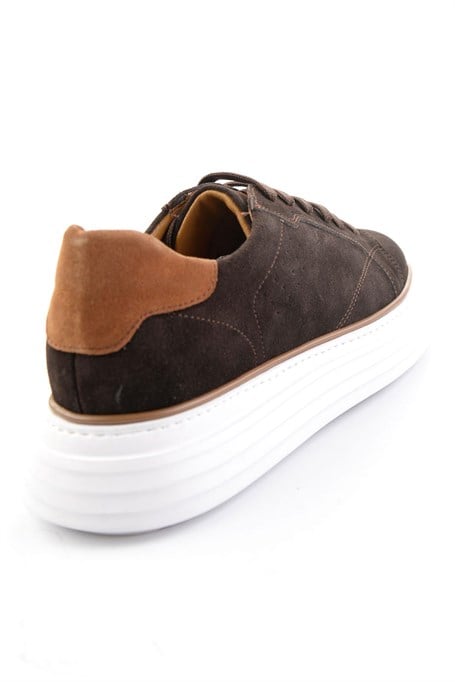 Kahve Hakiki Deri Erkek Sneaker E01811256002