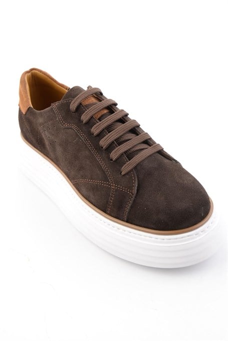 Kahve Hakiki Deri Erkek Sneaker E01811256002