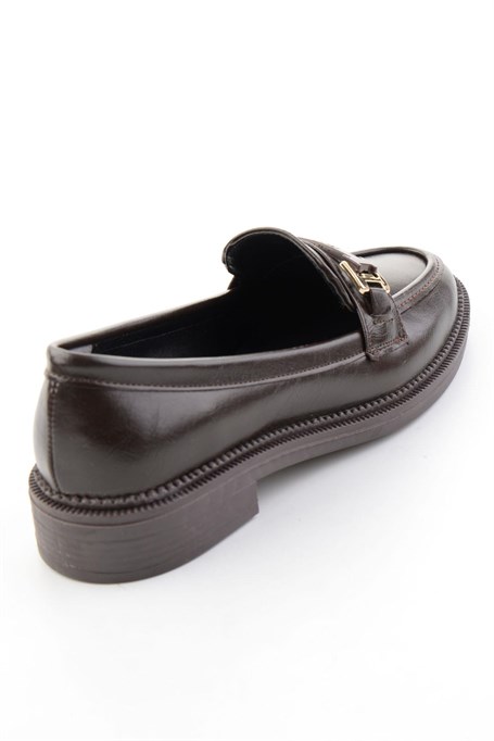 Kahve  Kadın Loafer Ayakkabı K01216100409