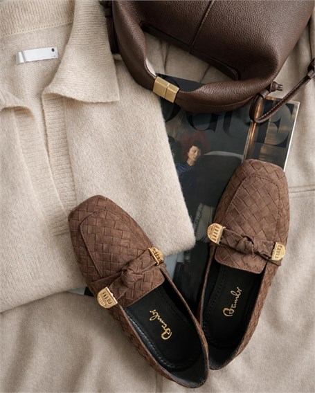 Kahve  Kadın Loafer Ayakkabı K01641022471