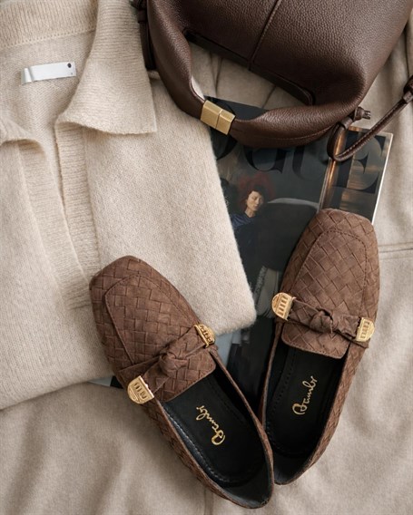 Kahve  Kadın Loafer Ayakkabı K01641022471