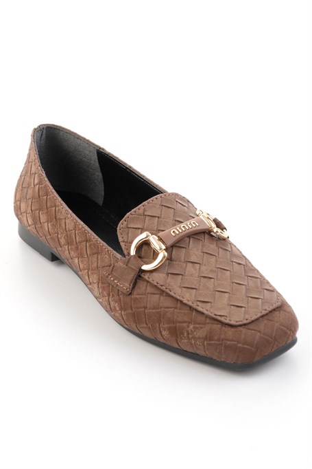 Kahve  Kadın Loafer Ayakkabı K01641023071
