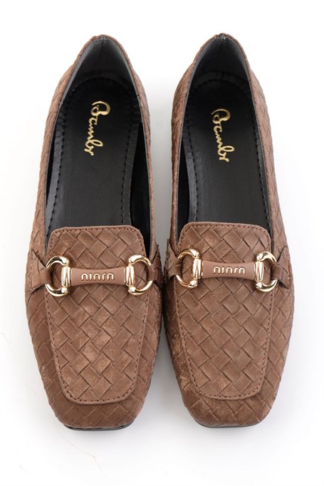 Kahve  Kadın Loafer Ayakkabı K01641023071