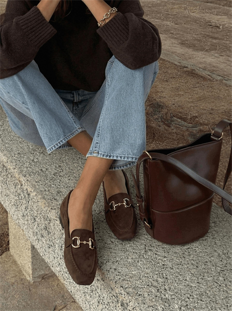 Kahve  Kadın Loafer Ayakkabı K01688011002