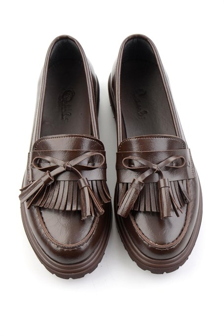 Kahve  Kadın Loafer Ayakkabı K01936000109