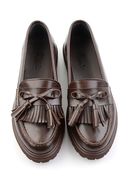 Kahve  Kadın Loafer Ayakkabı K01936000109