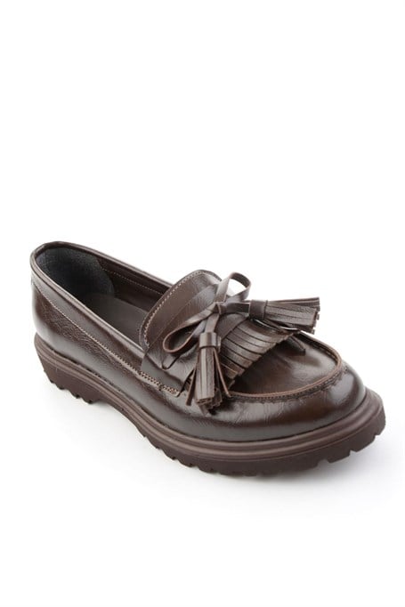 Kahve  Kadın Loafer Ayakkabı K01936000109