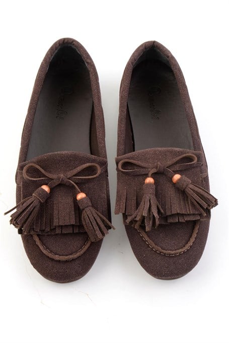 Kahve  Kadın Loafer Ayakkabı K01936071072