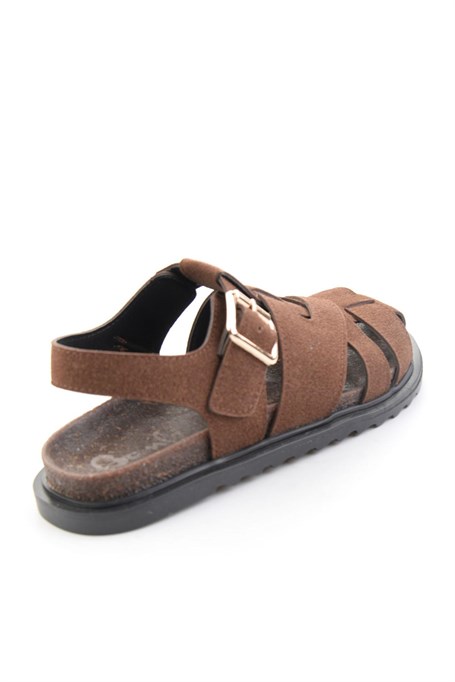 Kahve  Kadın Sandalet K05688609072