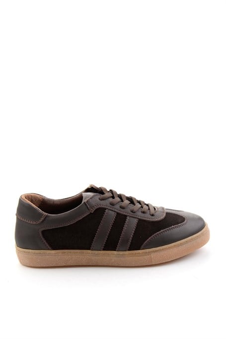 Kahve Kahve Hakiki Deri Kadın Sneaker K01649200303