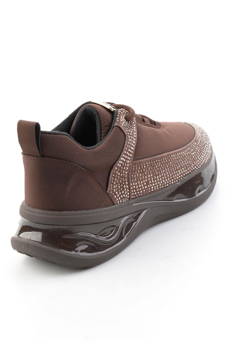 Kahve Mat Saten  Kadın Sneaker K01228091920