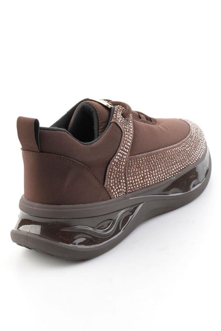 Kahve Mat Saten  Kadın Sneaker K01228091920