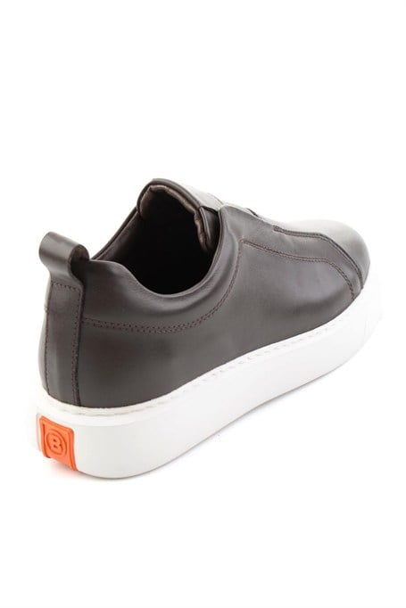 Kahve Napa Hakiki Deri Erkek Sneaker E01774008043
