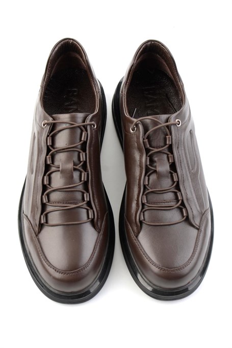 Kahve Napa Hakiki Deri Erkek Sneaker E01080065243