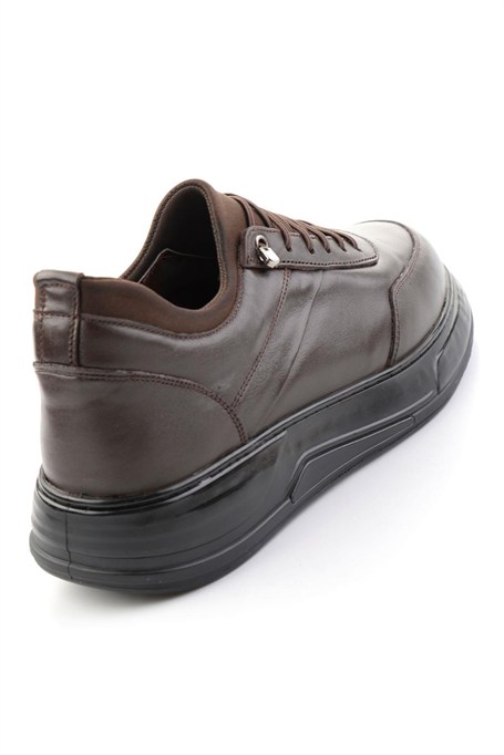 Kahve Napa Hakiki Deri Erkek Sneaker E01080205543