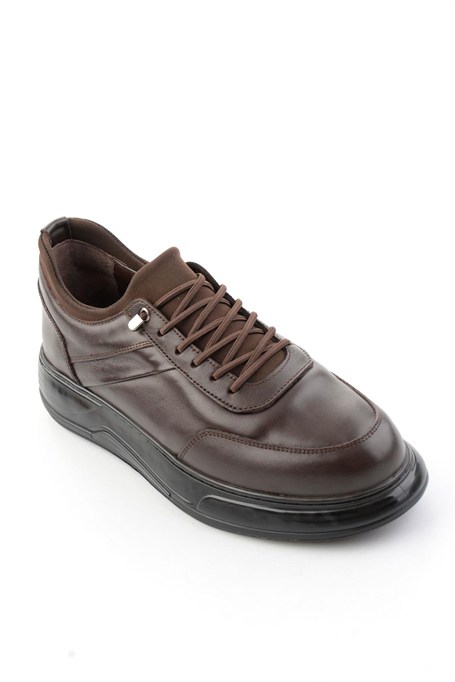 Kahve Napa Hakiki Deri Erkek Sneaker E01080205543