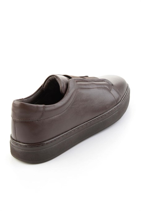 Kahve Napa Hakiki Deri Erkek Sneaker E01807060443