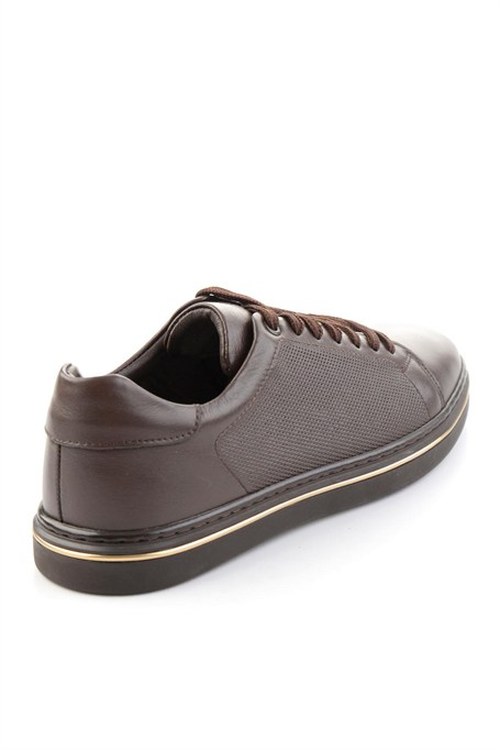 Kahve Napa Hakiki Deri Erkek Sneaker E01807203043