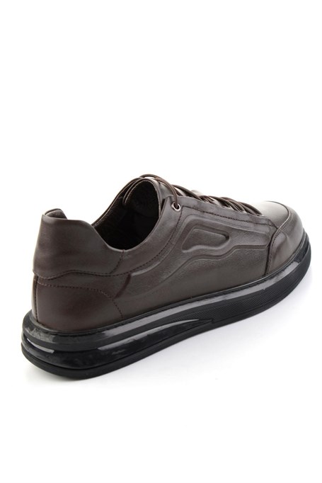 Kahve Napa Hakiki Deri Erkek Sneaker E01080065243