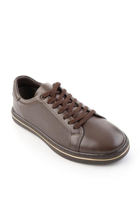 Kahve Napa Hakiki Deri Erkek Sneaker E01807203043