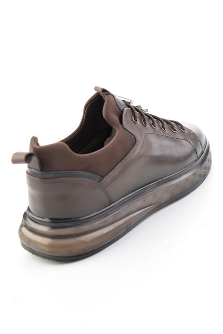 Kahve Napa Hakiki Deri Erkek Sneaker E01401180743