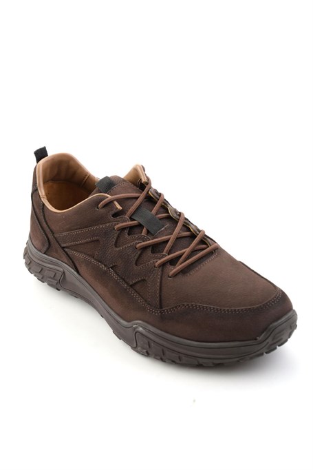 Kahve Nubuk Hakiki Deri Erkek Sneaker E01018272001