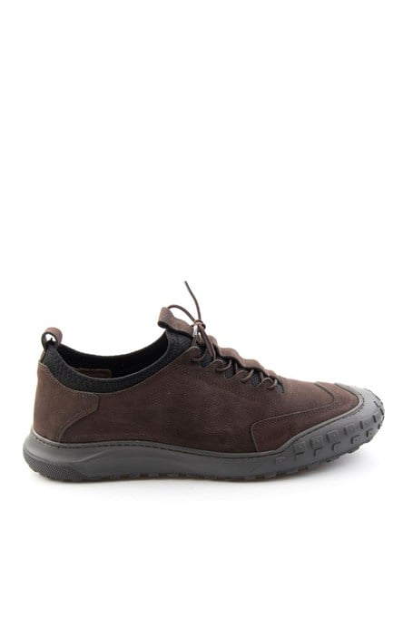 Kahve Nubuk Hakiki Deri Erkek Sneaker E01076378501