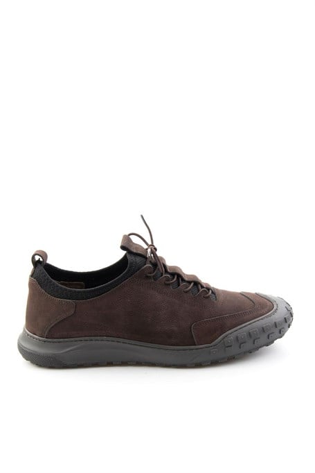 Kahve Nubuk Hakiki Deri Erkek Sneaker E01076378501