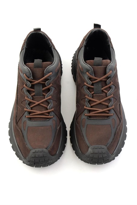 Kahve Nubuk Hakiki Deri Erkek Sneaker E01018272101
