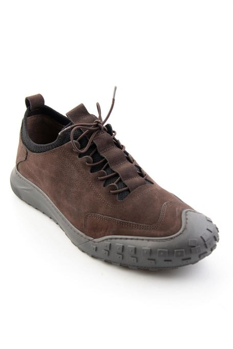 Kahve Nubuk Hakiki Deri Erkek Sneaker E01076378501