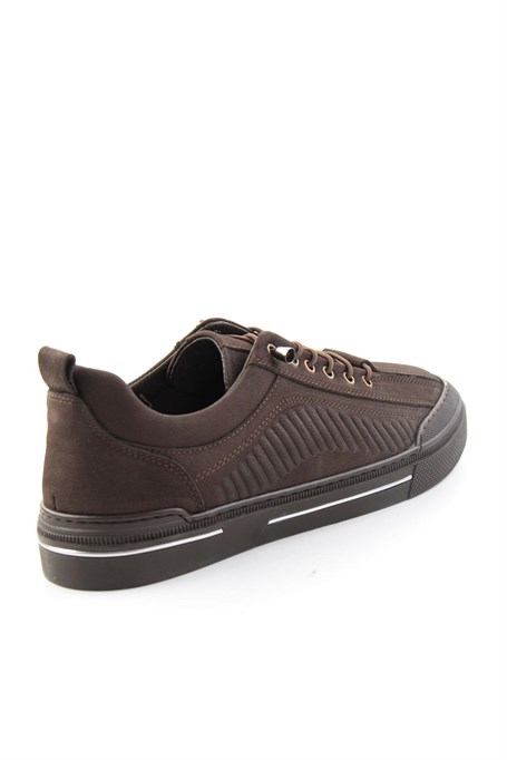 Kahve Nubuk Hakiki Deri Erkek Sneaker E01438096001