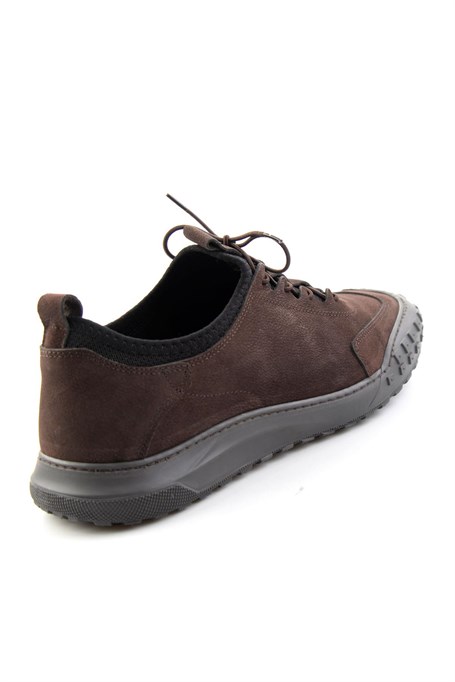 Kahve Nubuk Hakiki Deri Erkek Sneaker E01076378501