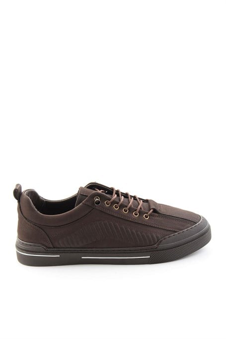 Kahve Nubuk Hakiki Deri Erkek Sneaker E01438096001
