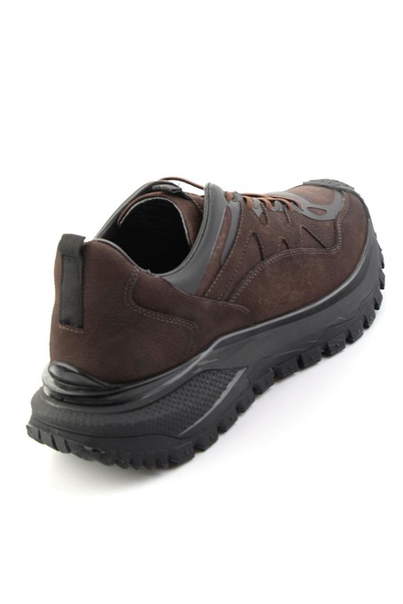 Kahve Nubuk Hakiki Deri Erkek Sneaker E01018272101