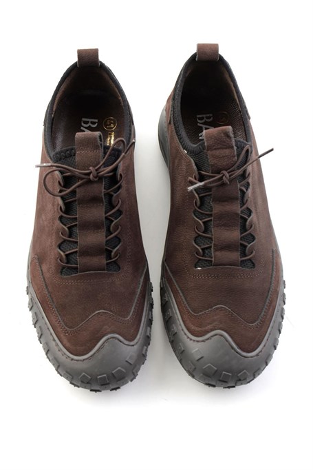Kahve Nubuk Hakiki Deri Erkek Sneaker E01076378501
