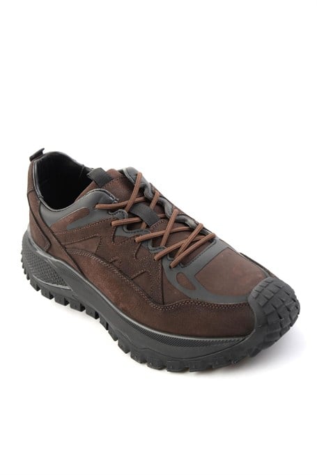 Kahve Nubuk Hakiki Deri Erkek Sneaker E01018272101